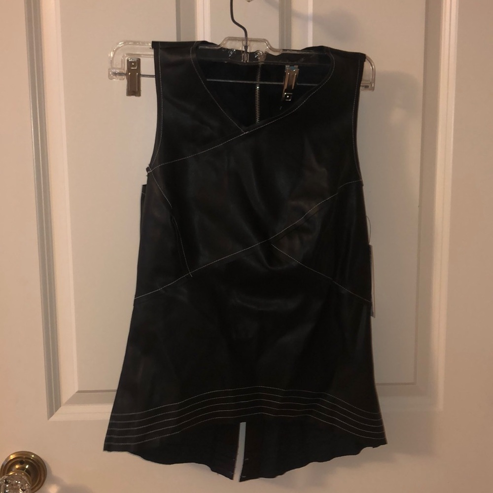Leather tank top